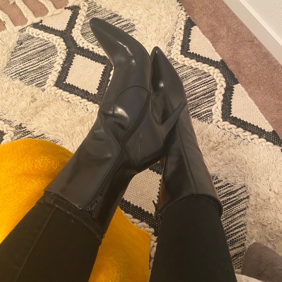 Nine West Leather Heeled Ankle Boots - Picture 11 of 13